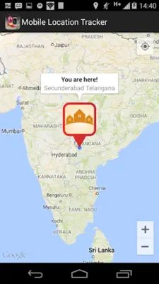 Mobile Location Tracker android App screenshot 1