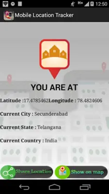 Mobile Location Tracker android App screenshot 2